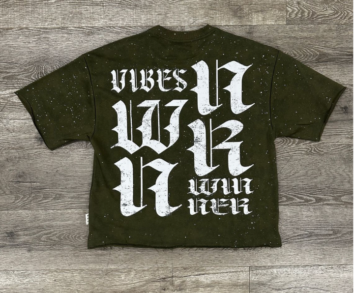Depressed Cropped Tee - Green