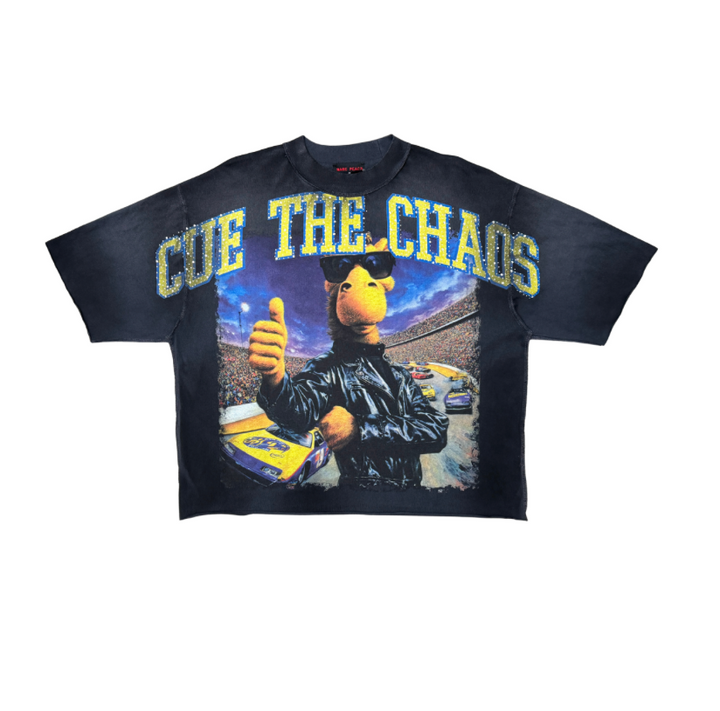 Cue The Chaos Cropped Tee - Black(2)