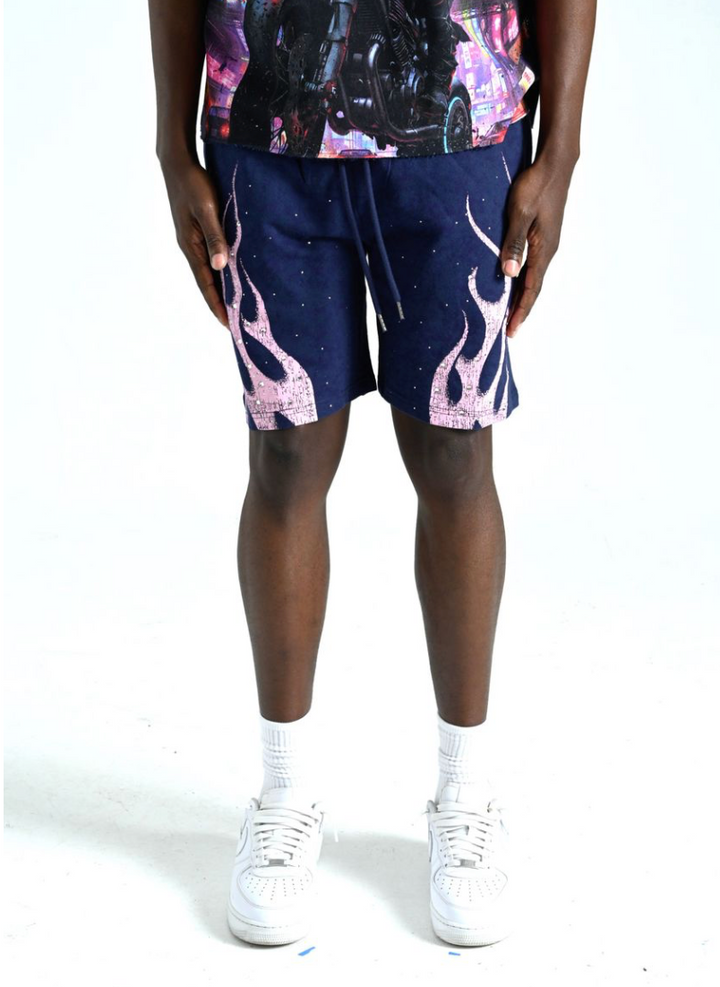 Big Stepper Fleece Shorts - Navy