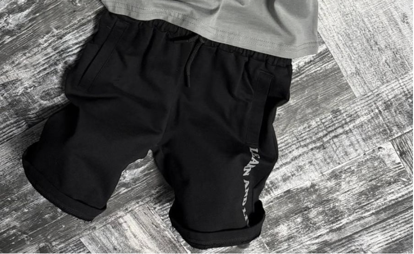 Kids Learn And Live Shorts - Black