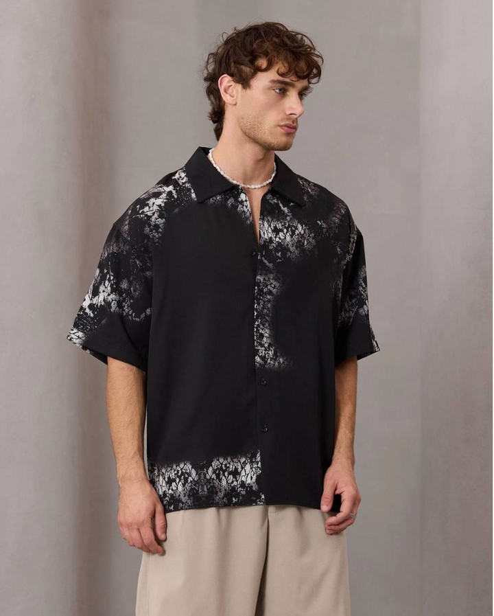 Hidden Truth Button Up - Black