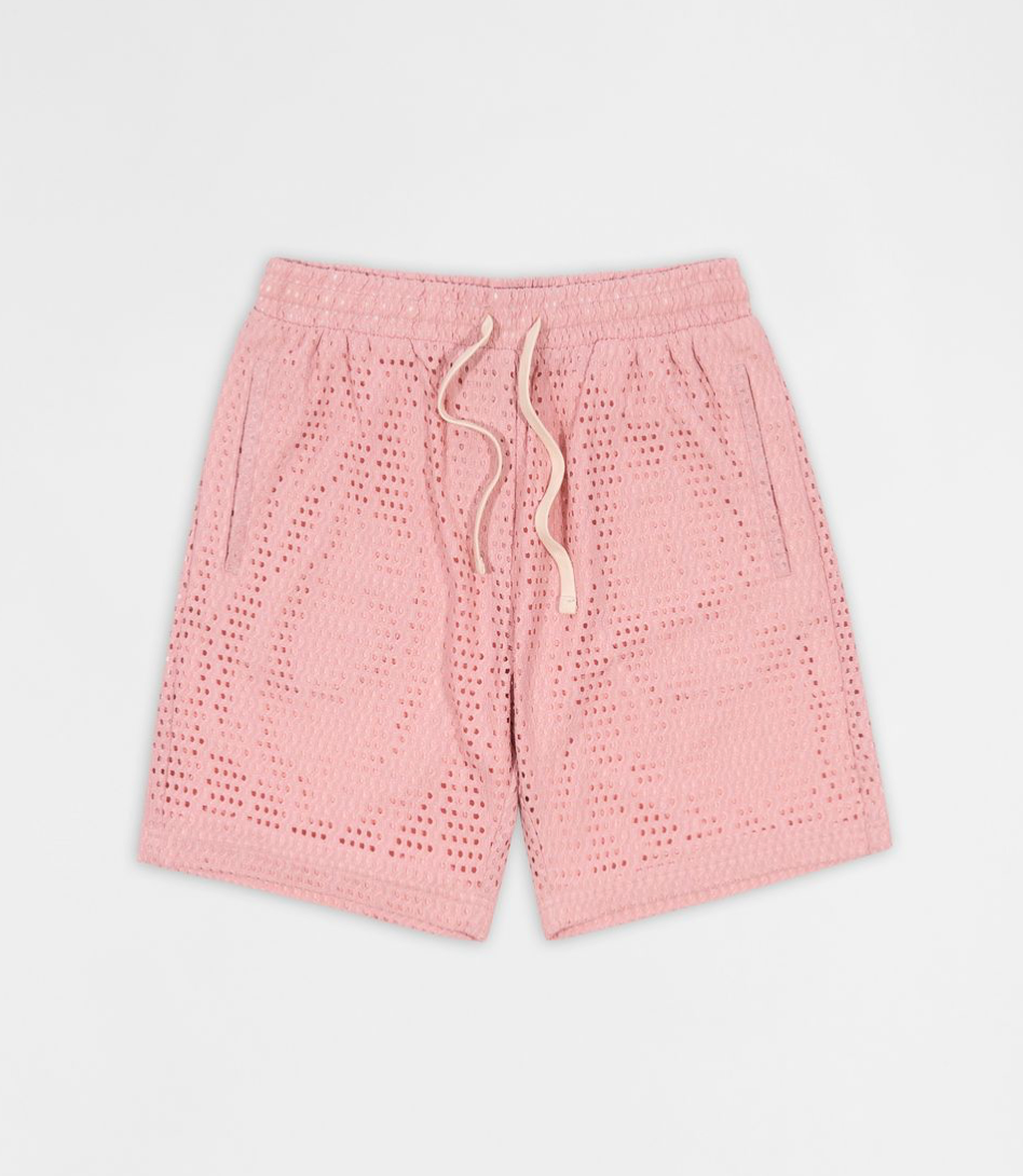 Micro Hole Shorts - Pink