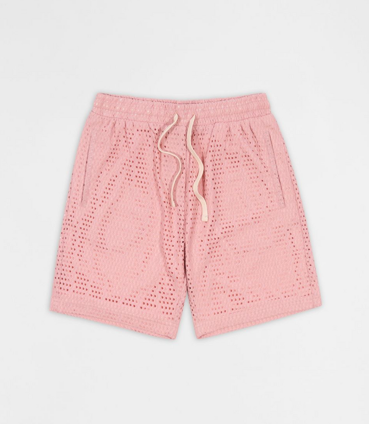 Micro Hole Shorts - Pink
