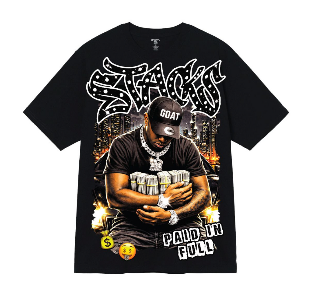 Stacks Graphic Tee - Black