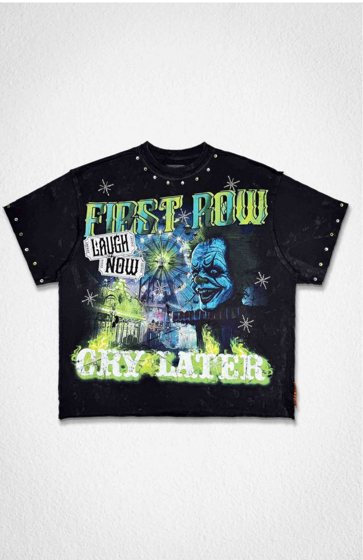 LAUGH NOW CRY LATER MIDNIGHT JOKER TEE