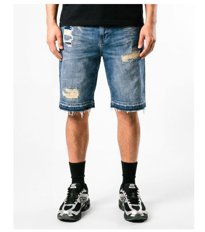 Wash Denim Shorts