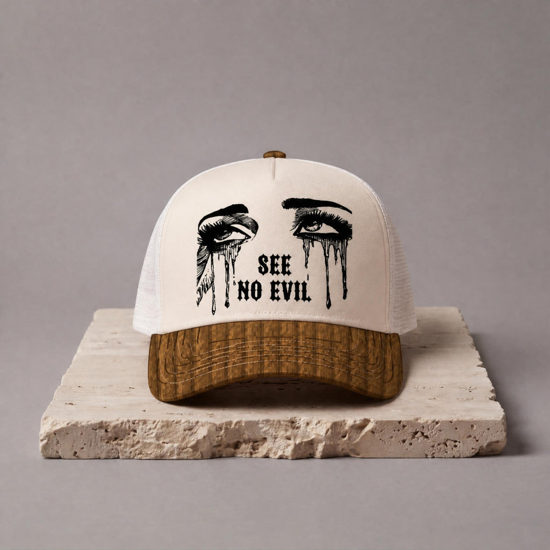 See No Evil Snapback - Wheat