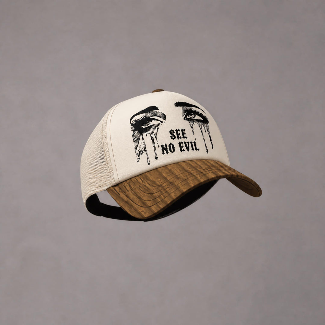 See No Evil Snapback - Wheat