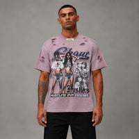 Shout Hustlers French Terry Tee - Men's Graphic Streetwear T-Shirt