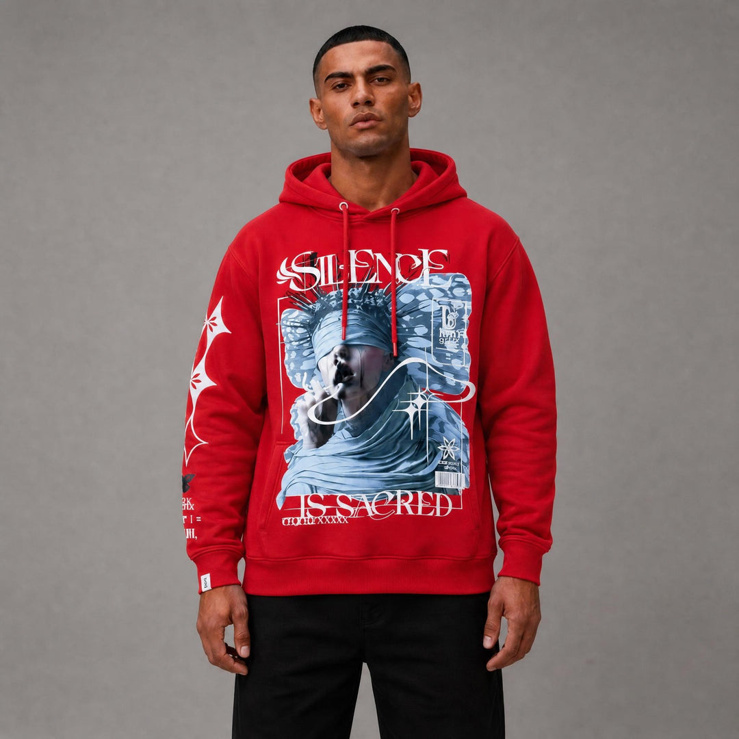 Silence Is Sacred Hoodie - Red
