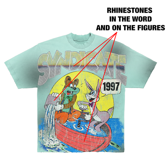 Syndicate "Sinking" Cropped Tee - Mint Overspray