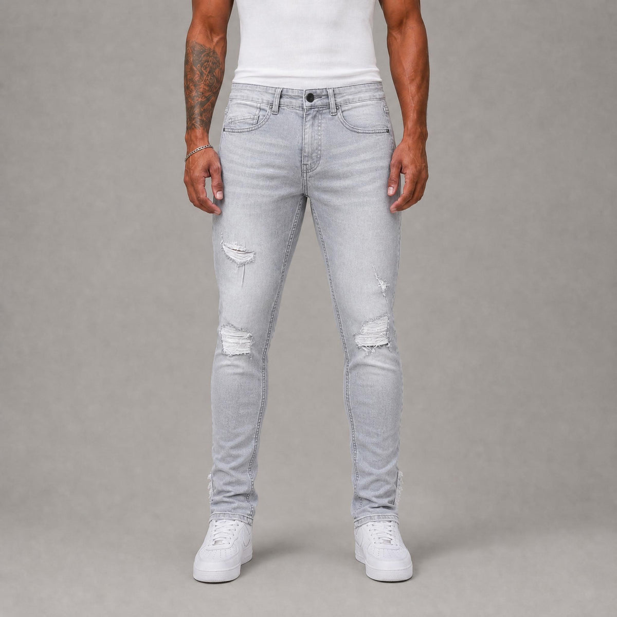 Skinny Denim Jeans - Grey
