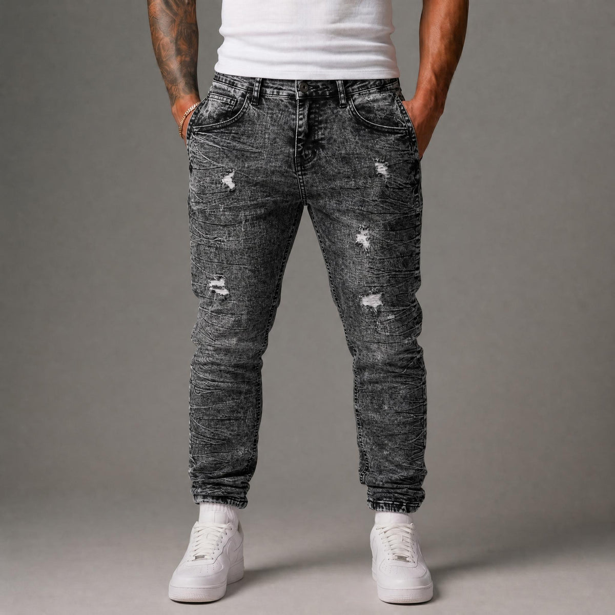 Skinny Fit Jeans - Acid Wash