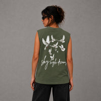 Sky High Dream Muscle Tee - Light Grey
