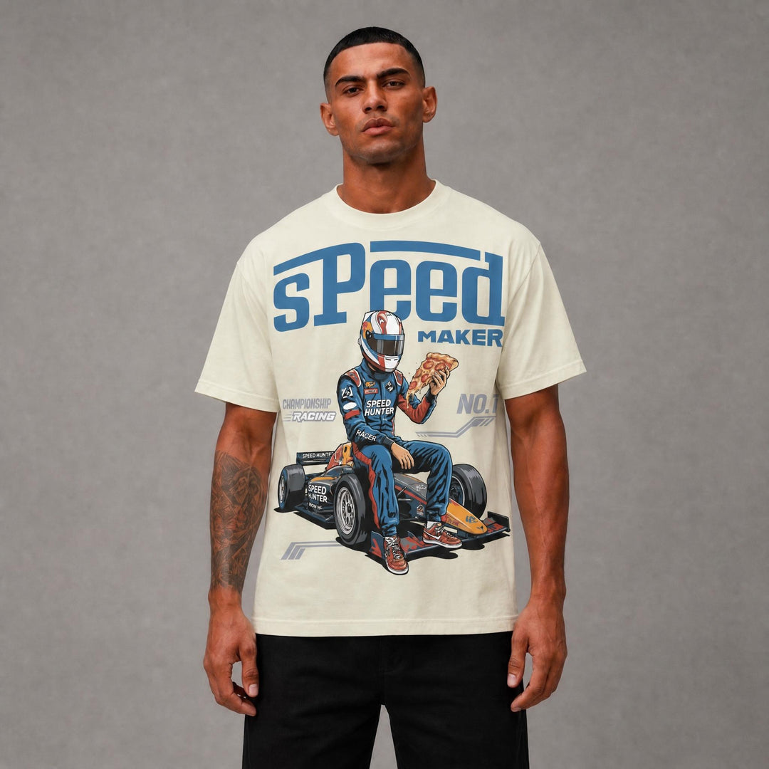 Speed Maker Graphic Tee - Cream
