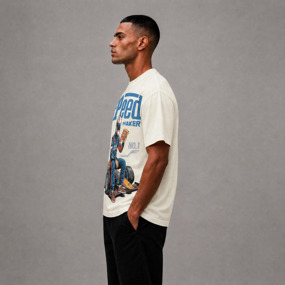 Speed Maker Graphic Tee - Cream