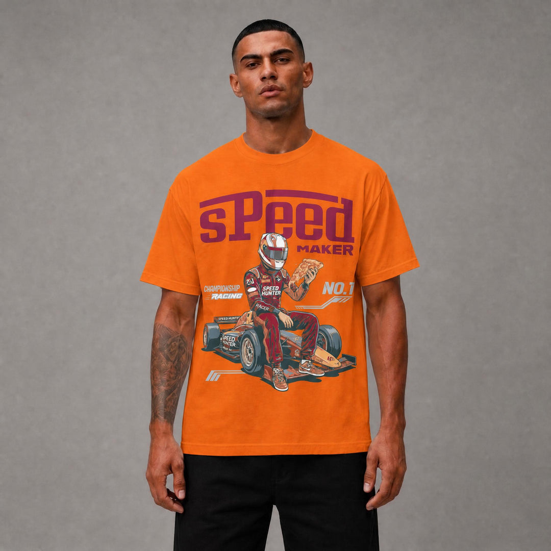 Speed Maker Graphic Tee - Orange