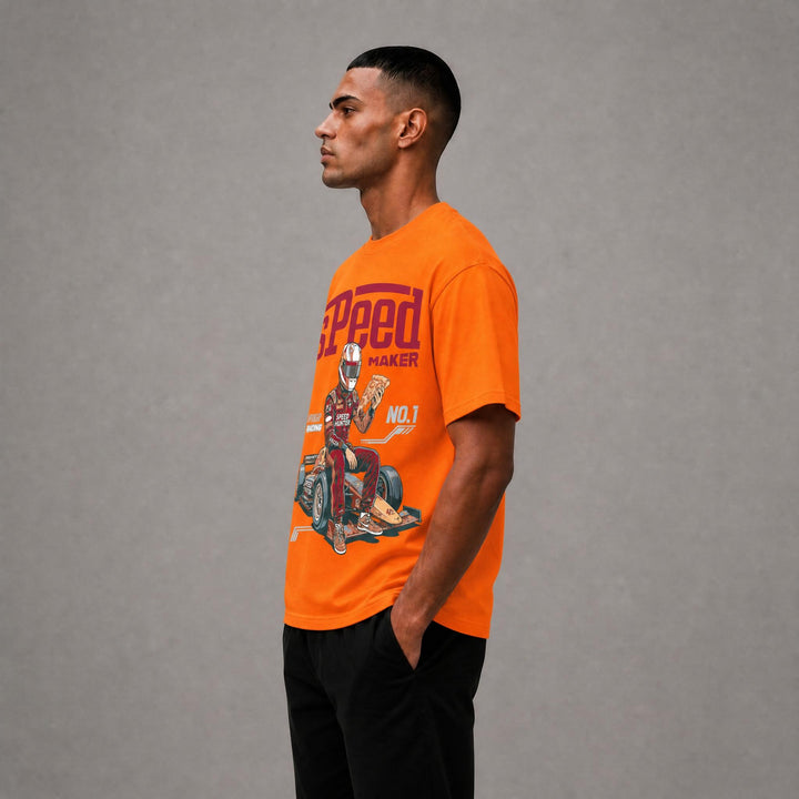 Speed Maker Graphic Tee - Orange