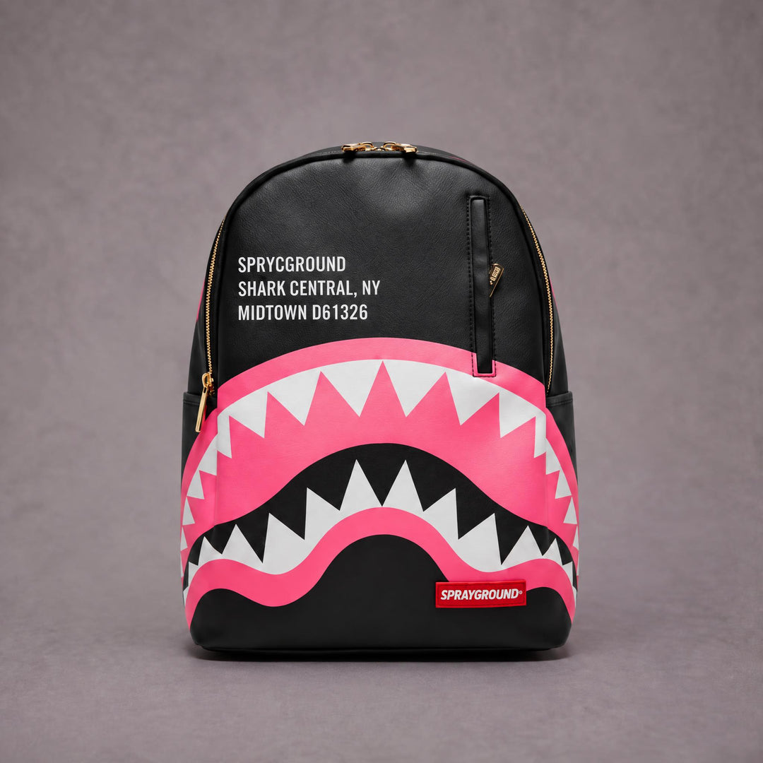 Sprayground Pink Shark Mouth Backpack