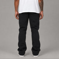 Stacked Fleece Pants - Black