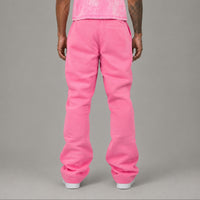 Stacked Fleece Pants - Pink