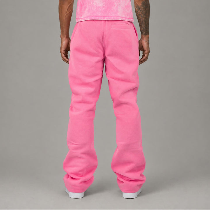 Stacked Fleece Pants - Pink