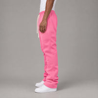 Stacked Fleece Pants - Pink