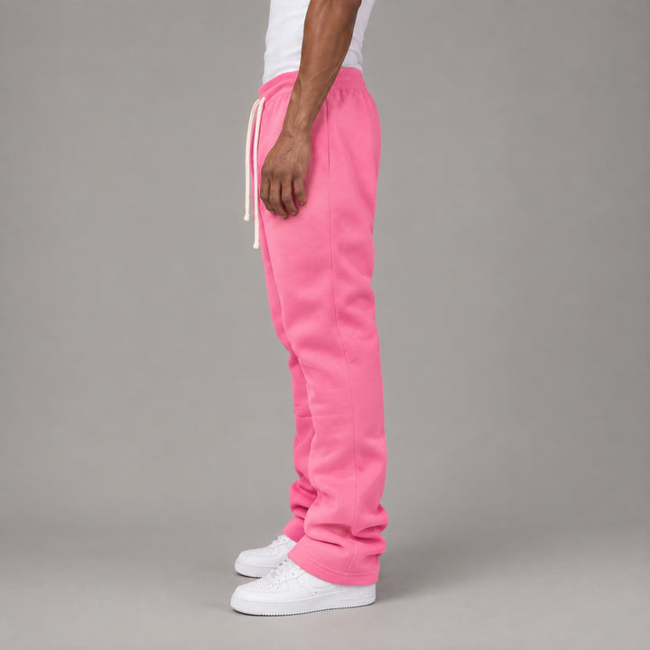 Stacked Fleece Pants - Pink