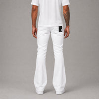 Stacked Twill Jeans - White