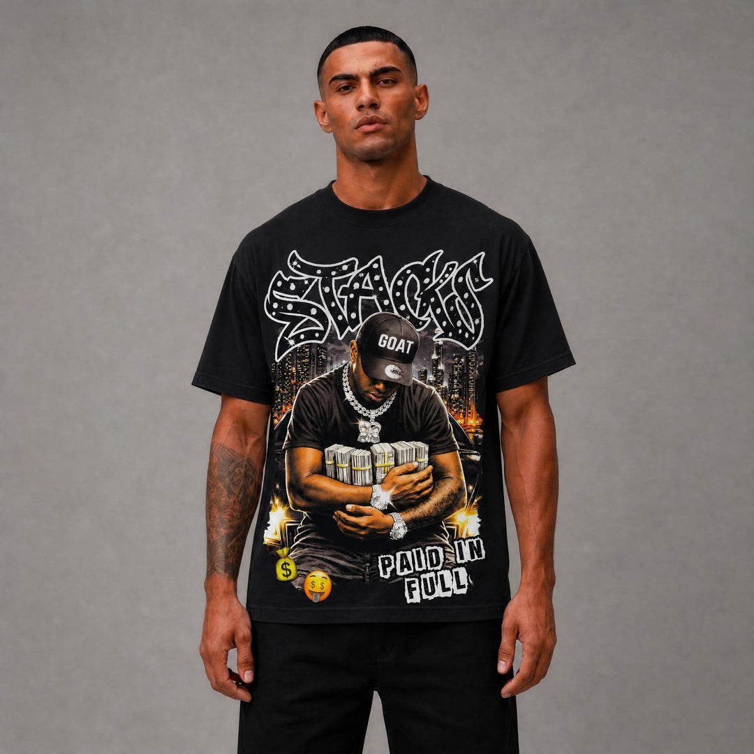 Stacks Graphic Tee - Black