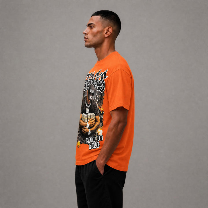 Stacks Graphic Tee - Orange