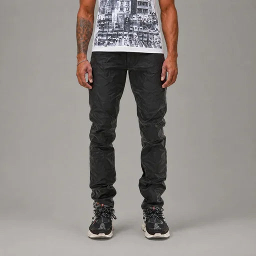 Star Patch Skinny Pants - Men's Streetwear Pants