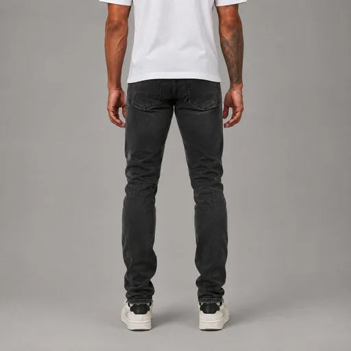 Star Patch Skinny Pants - Men's Streetwear Pants