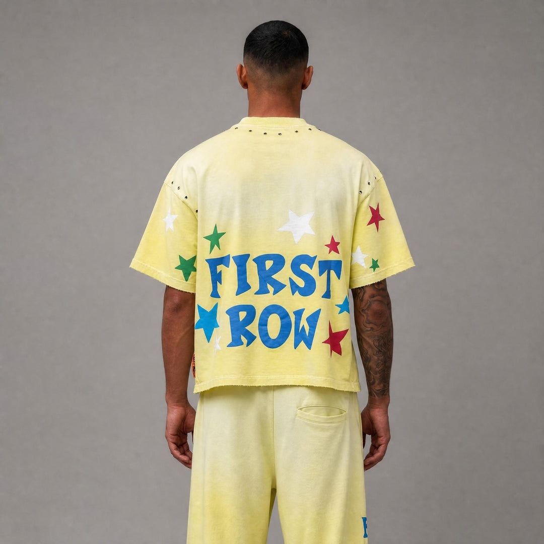 Stars Made In Heaven Cropped Tee - Yellow