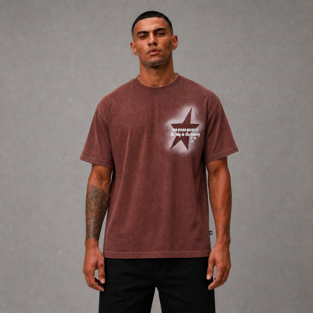 Starz Shine Graphic Tee - Burgundy