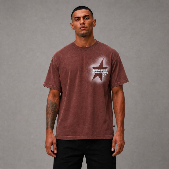 Starz Shine Graphic Tee - Burgundy