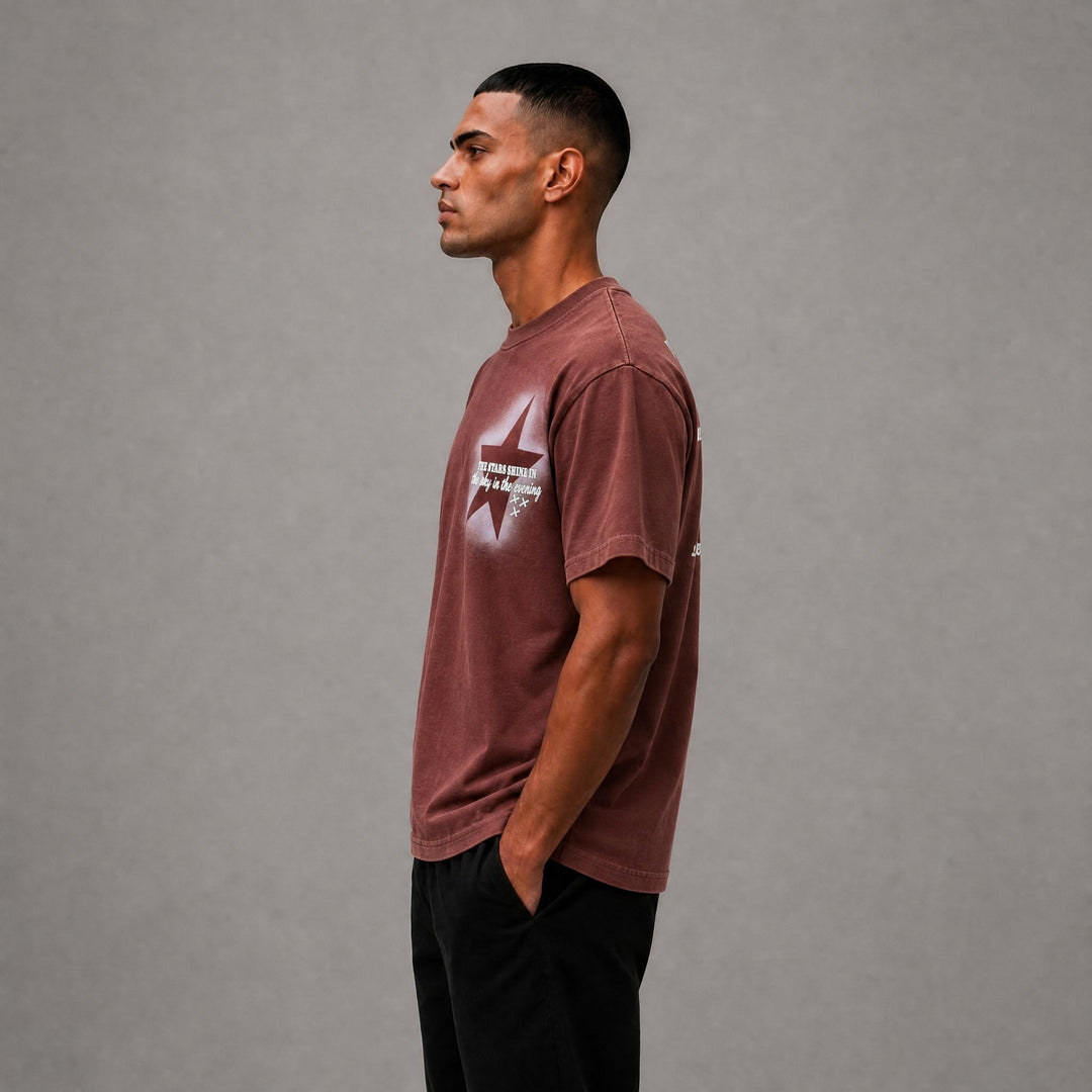 Starz Shine Graphic Tee - Burgundy