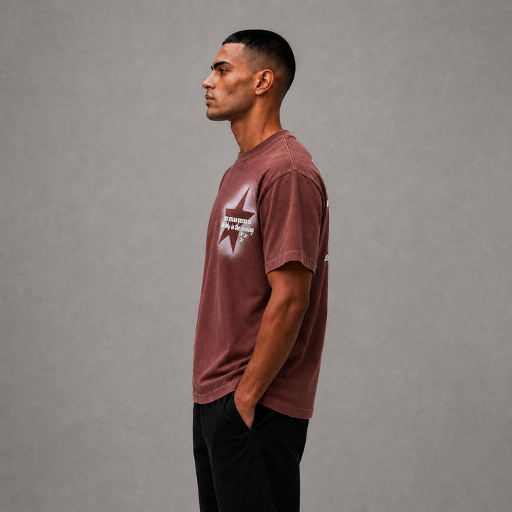 Starz Shine Graphic Tee - Burgundy
