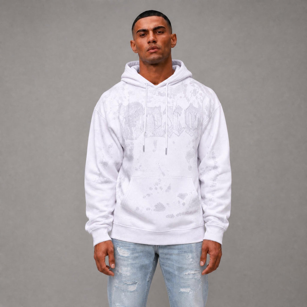 Studded DLXE Hoodie - White