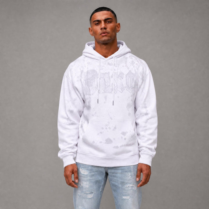 Studded DLXE Hoodie - White