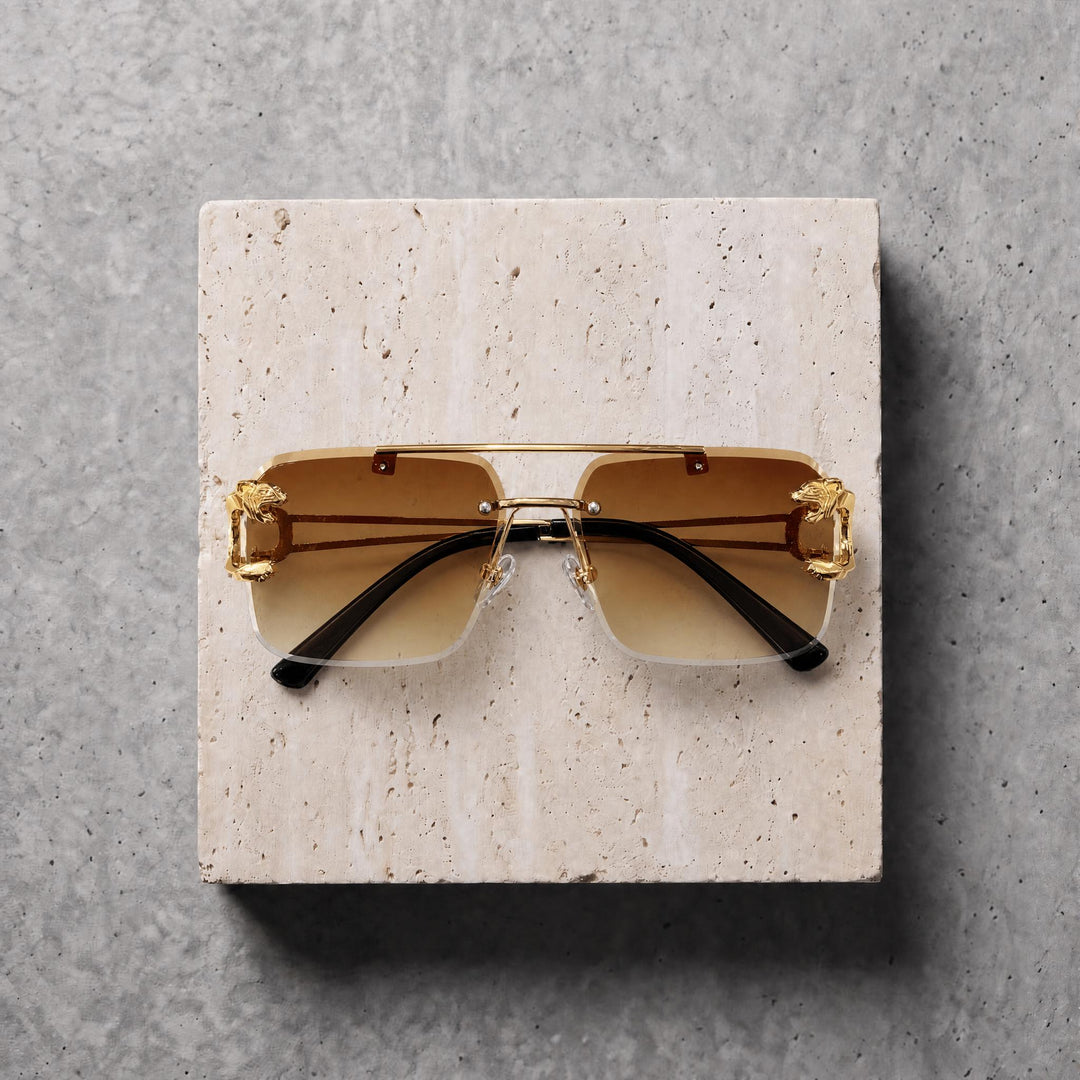Sunglasses (rs2438) -Gold/Brown