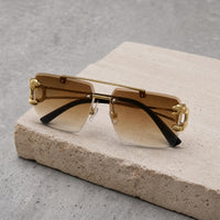 Sunglasses (rs2438) -Gold/Brown