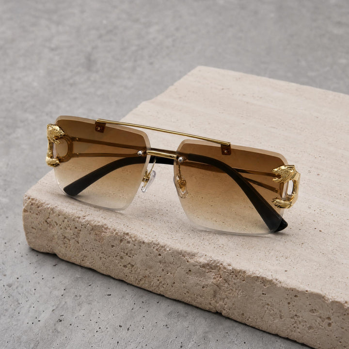 Sunglasses (rs2438) -Gold/Brown