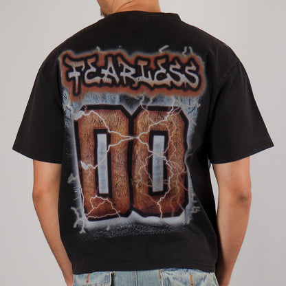 Garment Dyed Stud Cropped Tee - Black