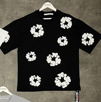 Tears Oversized Tee - White/Black