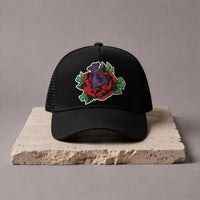 TN5331B - Rose Money Trucker Hat - Black