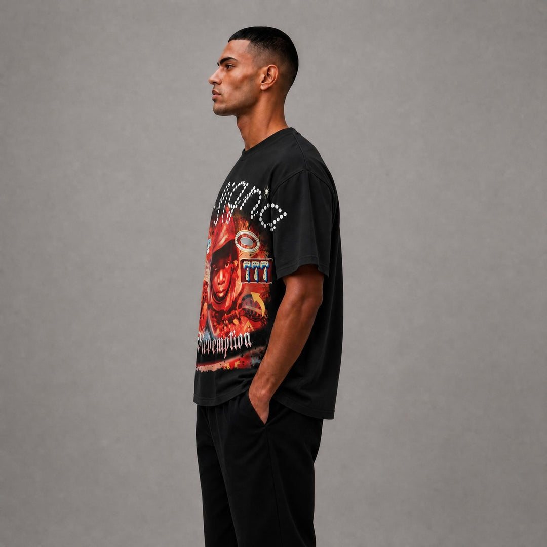 The Signal Cropped Tee - Black
