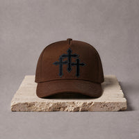 Triple Cross Snapback - Brown