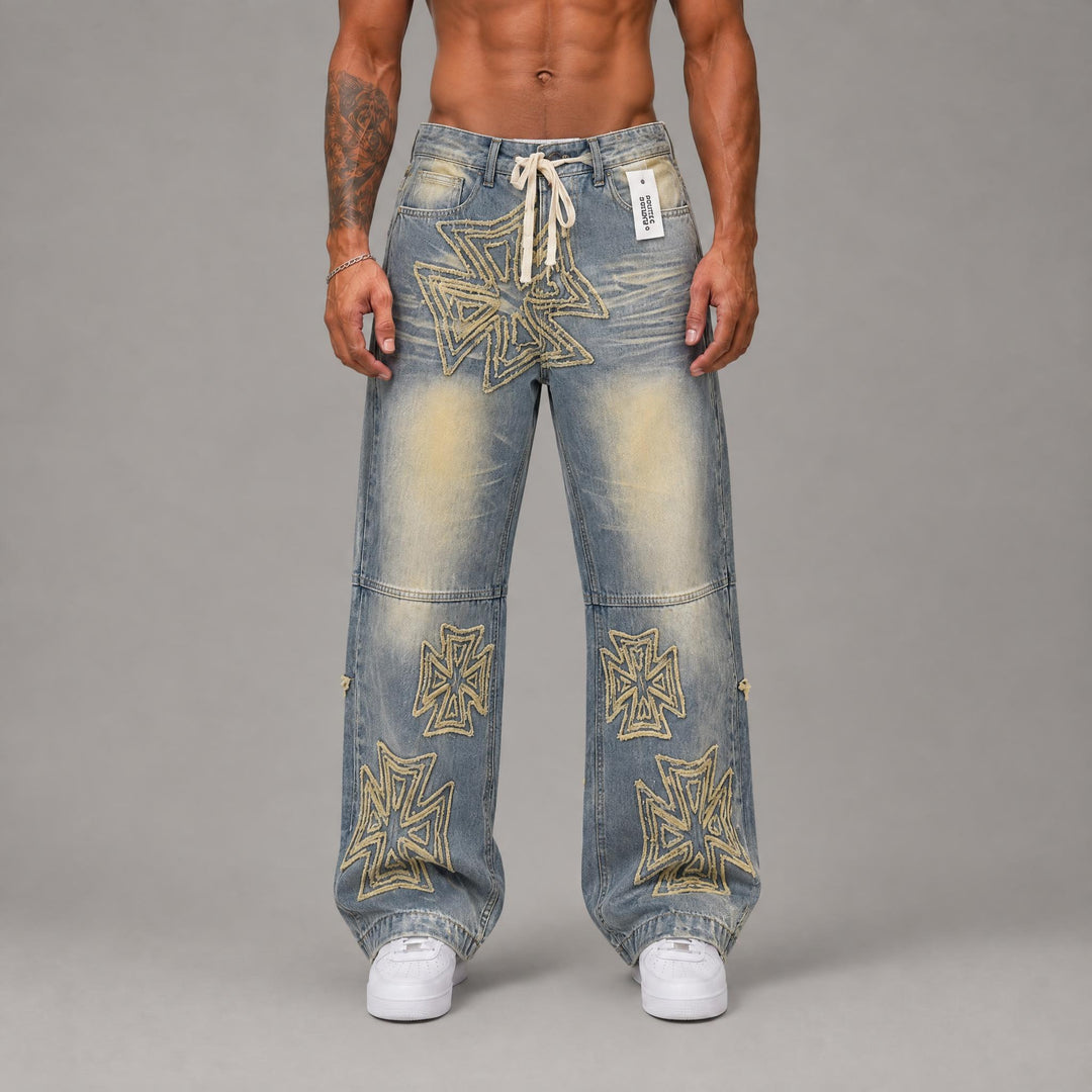 Valley Denim Tan Baggy Jeans