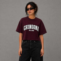 Varsity's Chingona Woman's Tee - Burgundy